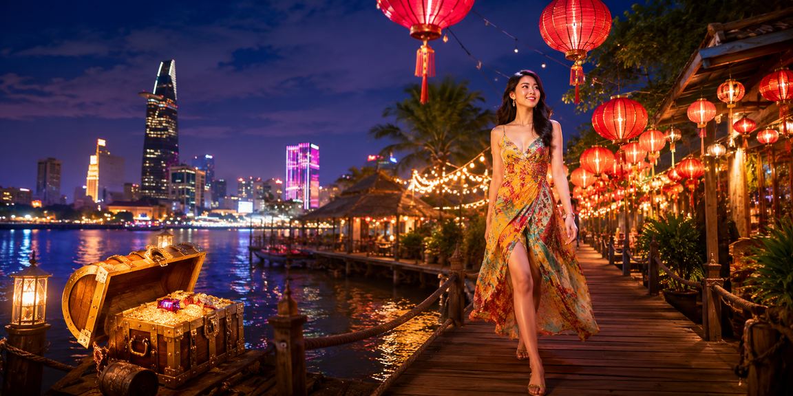 Chợ đêm Hồ Chí Minh với không khí casino và cá cược sôi động
